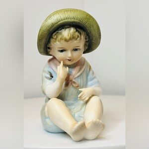 Vintage Lego Porcelain Piano Baby Figurine Made In Japan